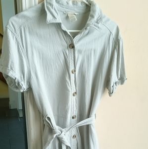Linen Dress H&M,mint color,xs